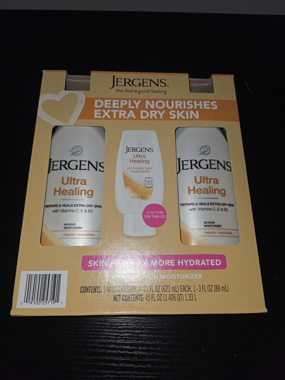 Erge (Jergens) Ultra Healing Moisturizer Trio - White & Orange
